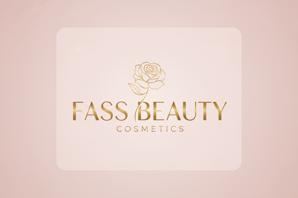 I am starting a beauty products brand which name is fass beauty Please generate a light pink background logo